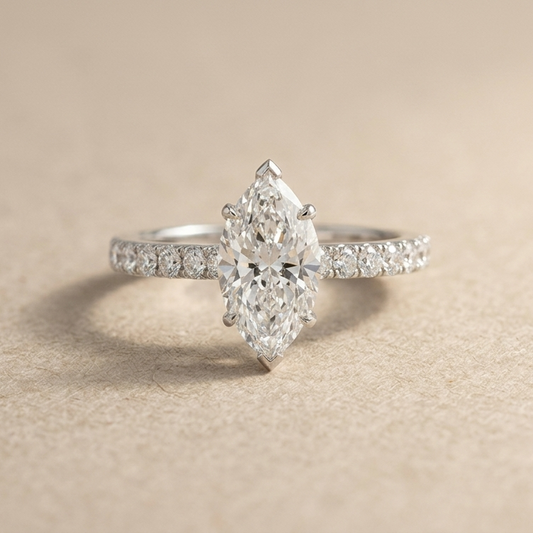Lab Diamond Collection - 1.5ct Marquise Diamond Ring