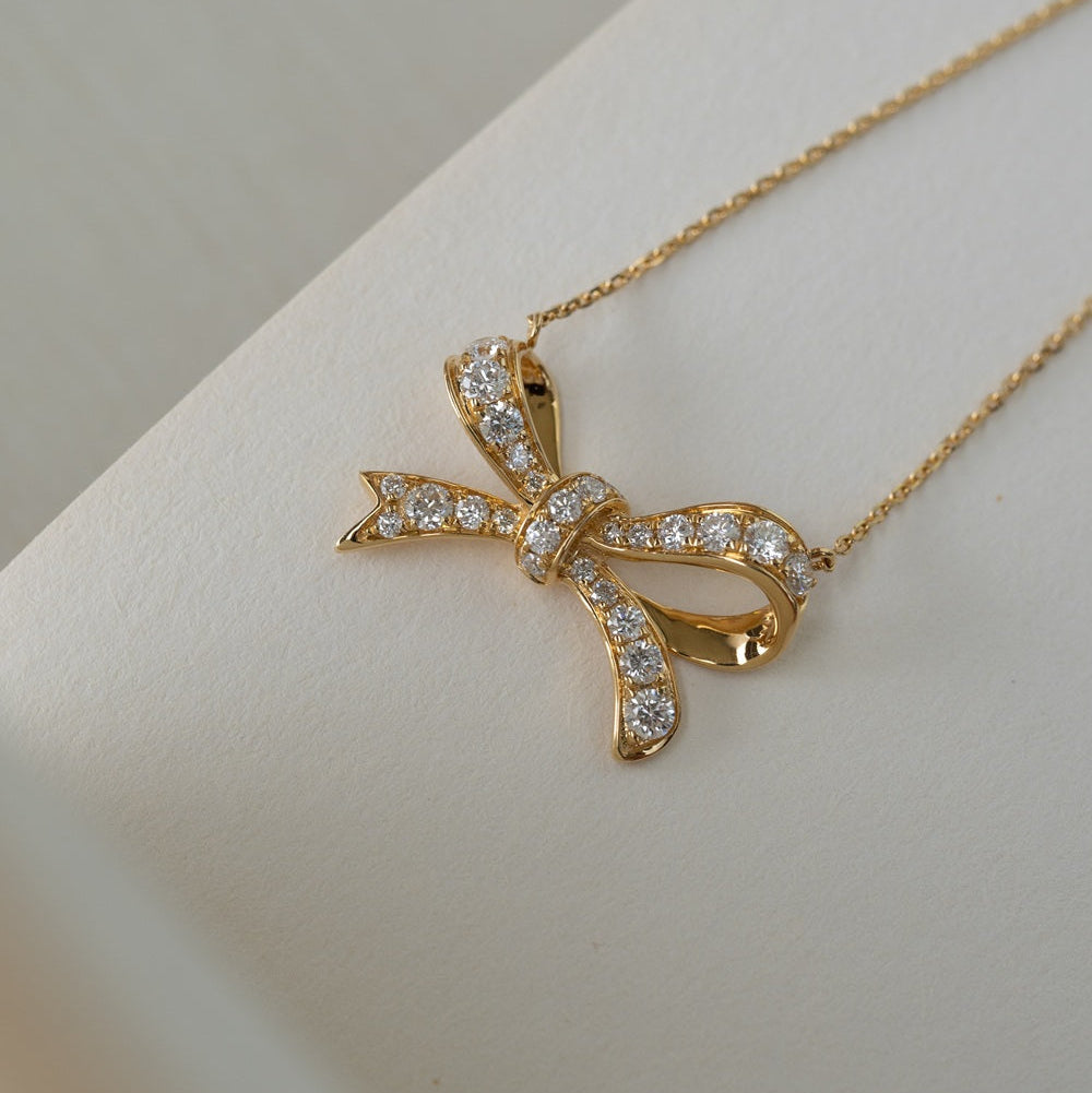 Ribbon Diamond Necklace
