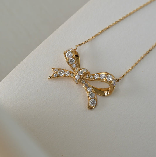Ribbon Diamond Necklace