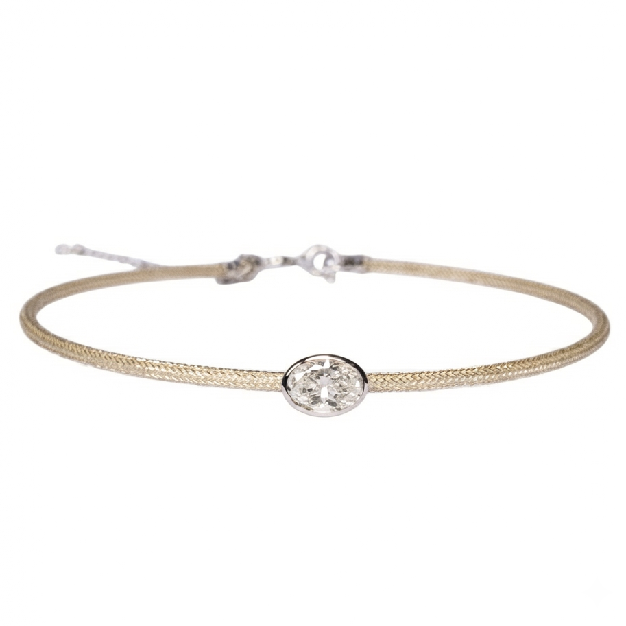 Lab Diamond Collection - 0.30ct Oval Diamond Thread Bracelet