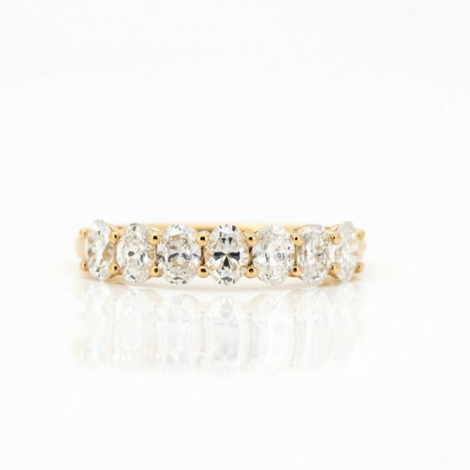Lab Diamond Collection - 15pt Oval Diamond Eternity Ring