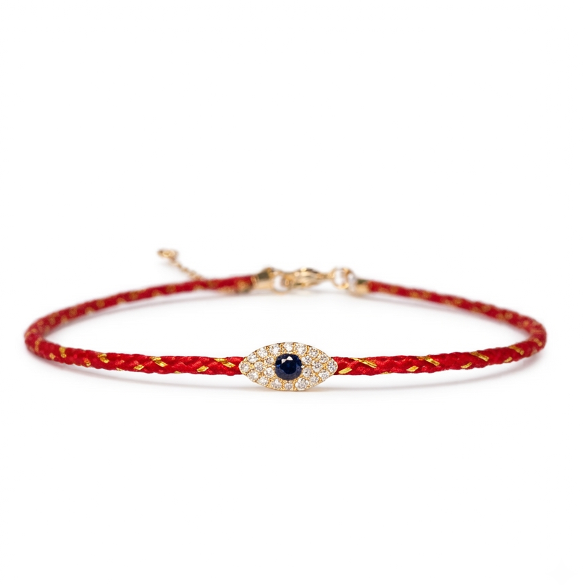 Lab Diamond Collection - Evil Eye Thread Bracelet