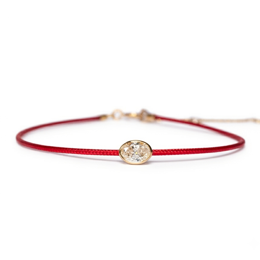 Lab Diamond Collection - 0.30ct Oval Diamond Thread Bracelet