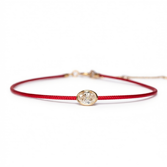 Lab Diamond Collection - 0.30ct Oval Diamond Thread Bracelet
