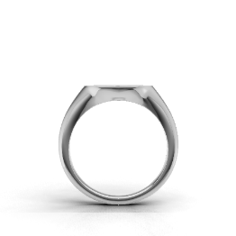 Initial Letter Signet Ring - Oval Shape